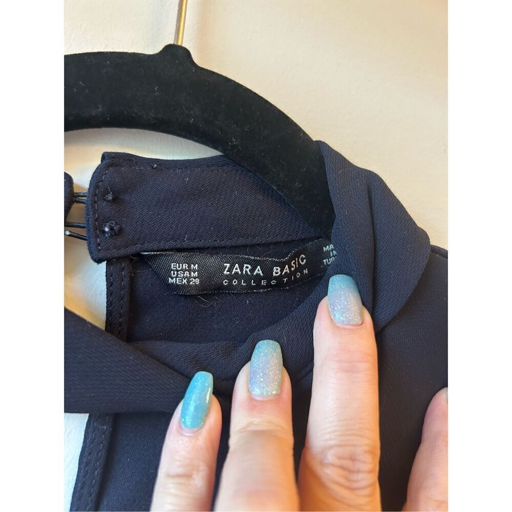 Zara black choker dress size medium - Picture 4 of 8